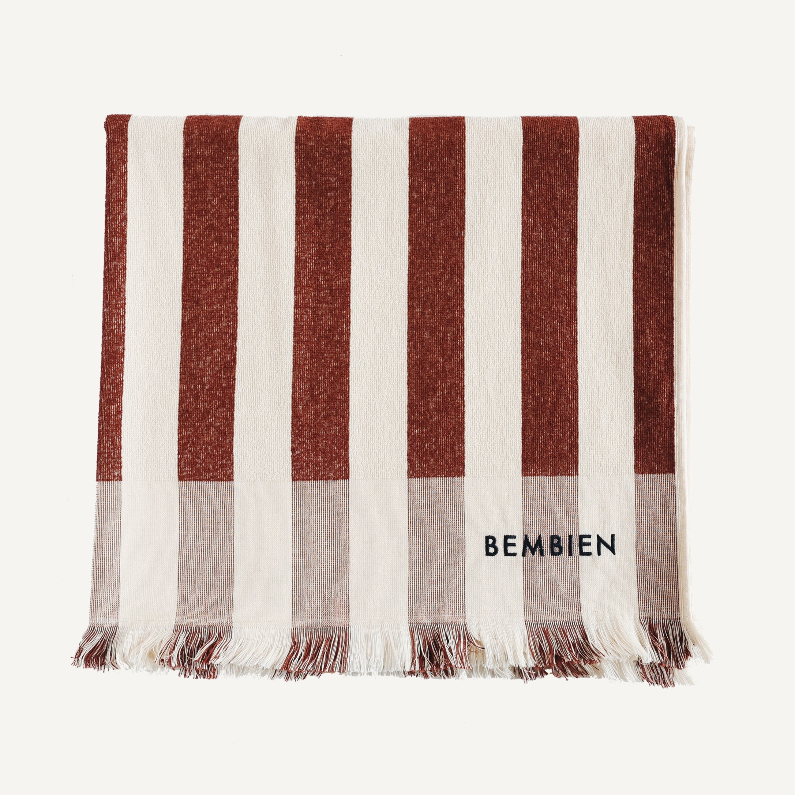 Plage Towel - Brown Stripe