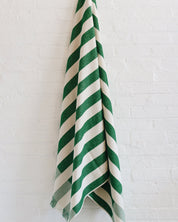 Plage Towel - Green Stripe