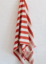 Plage Towel - Red Stripe