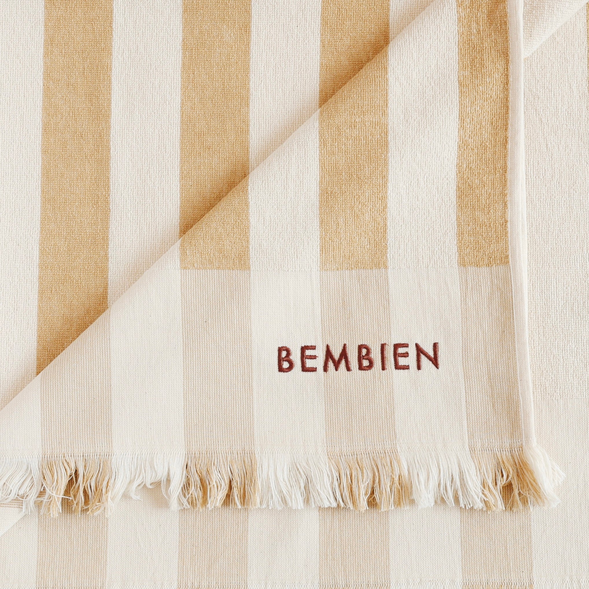 Plage Towel - Tan Stripe