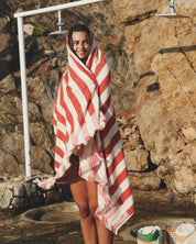 Plage Towel - Red Stripe