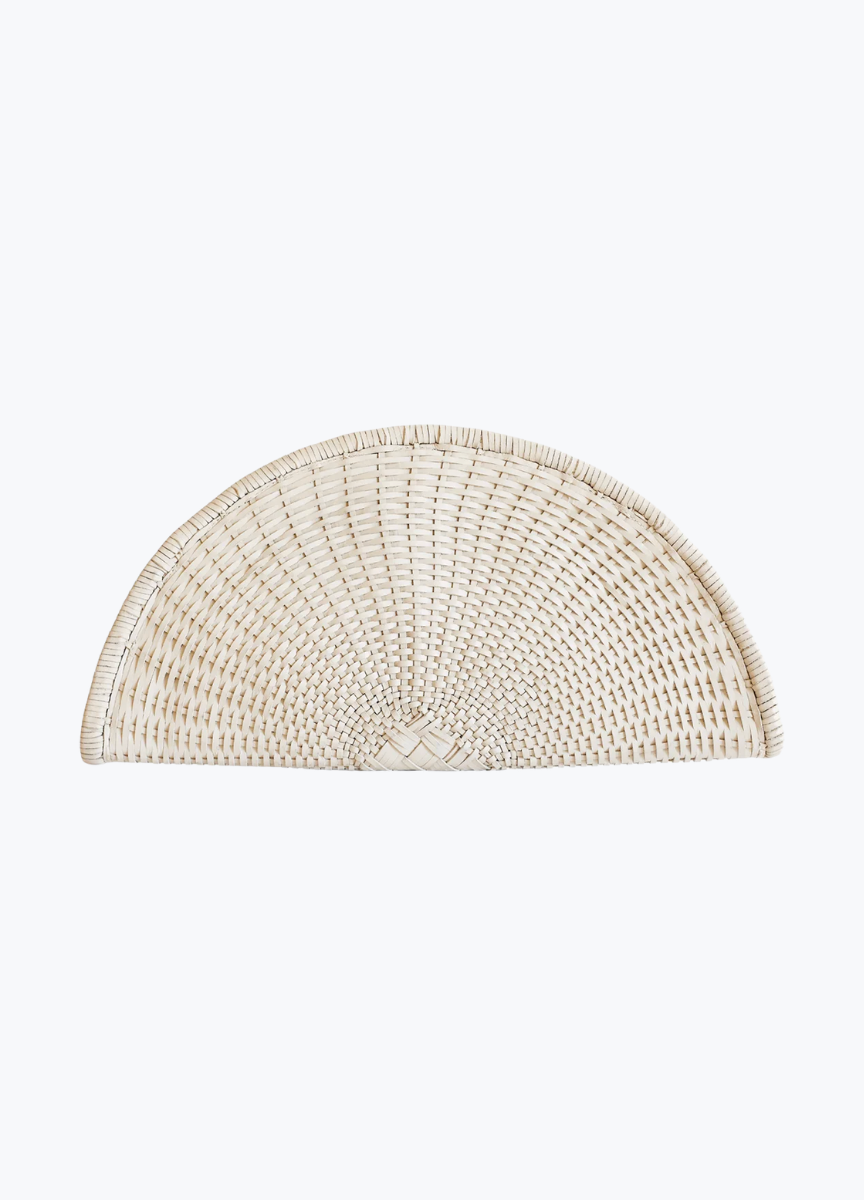 BEMBIEN Perla Clutch in Cream womens woven leather