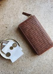 Bembien Luca Wallet in Sienna woven leather