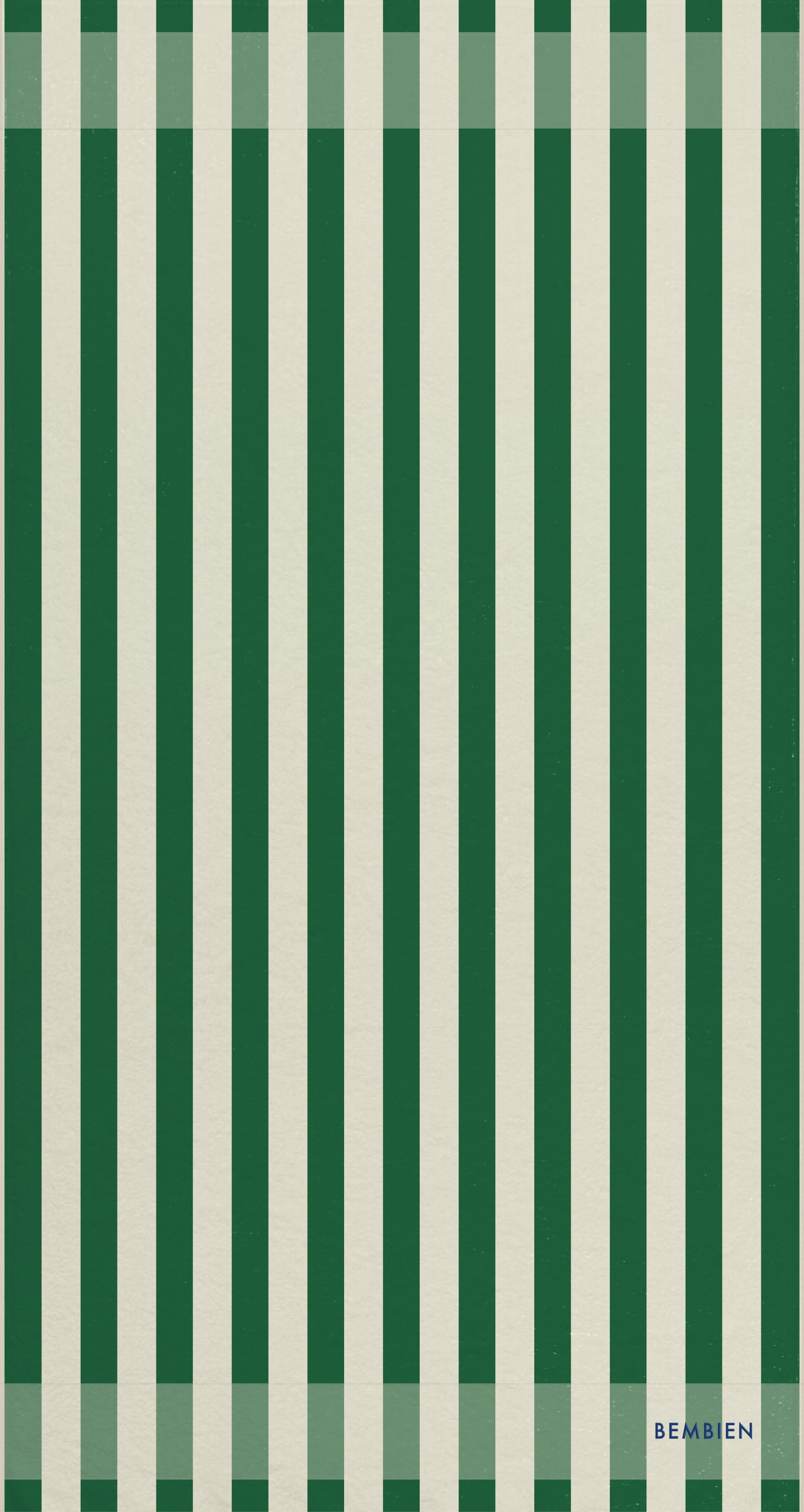 Plage Towel - Green Stripe