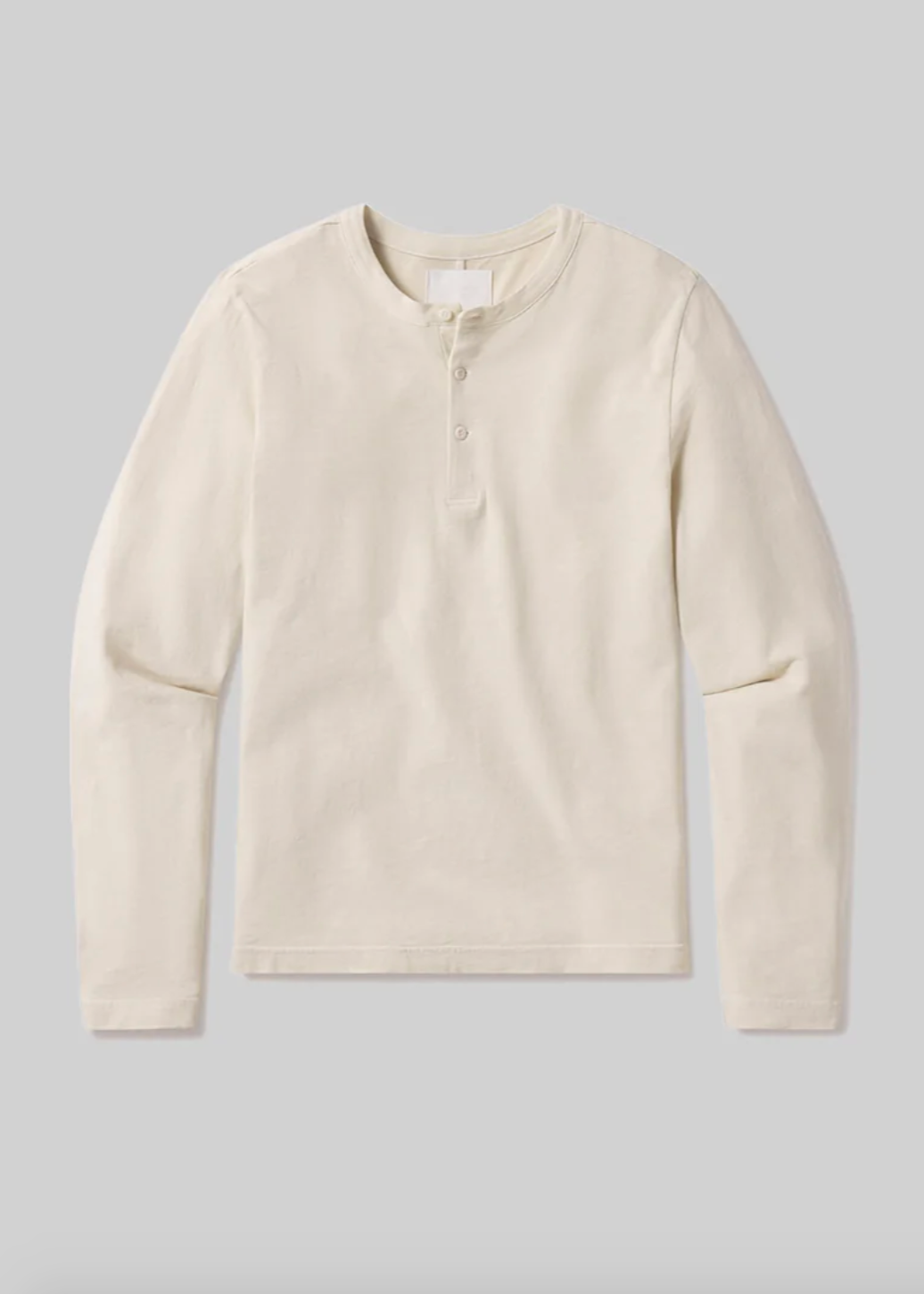 Three Button Henley in Ecru