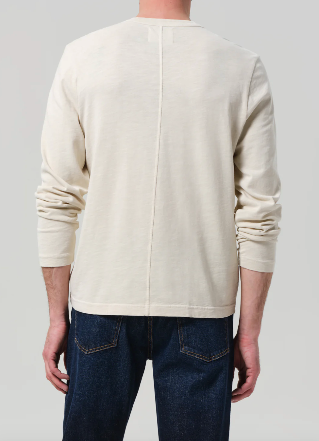 Three Button Henley in Ecru