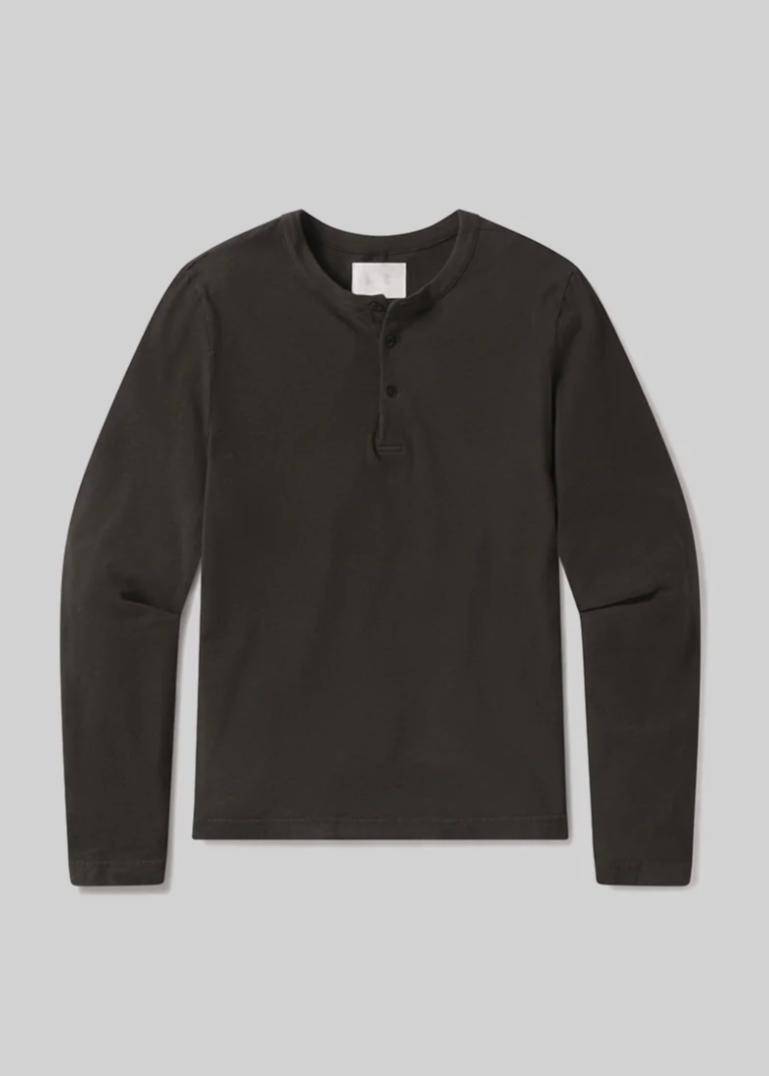 Three Button Henley in Forest
