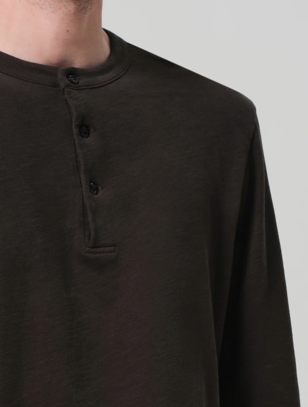 Three Button Henley in Forest
