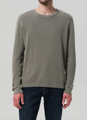 Waffle Crewneck in Fatigue