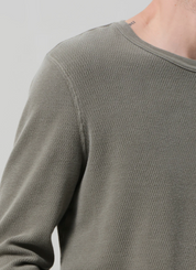 Waffle Crewneck in Fatigue