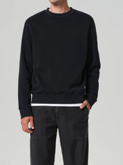 Vintage Crewneck Sweatshirt in Washed Black
