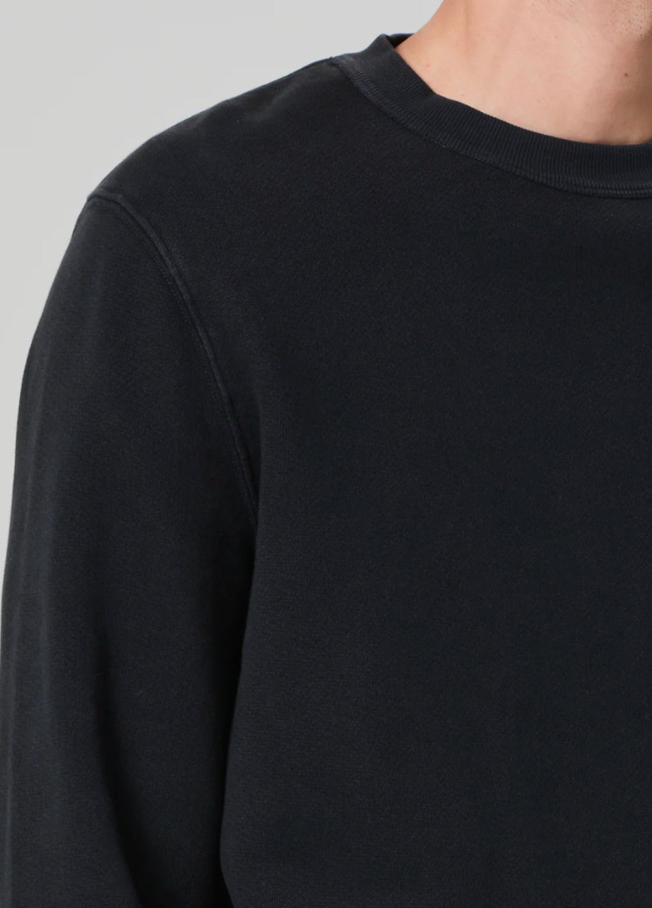 Vintage Crewneck Sweatshirt in Washed Black