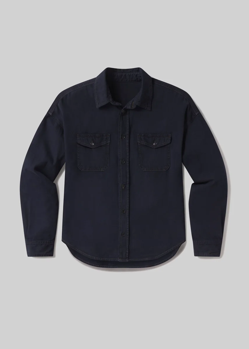 Shigoto Shirt Jacket in Dark Indigo