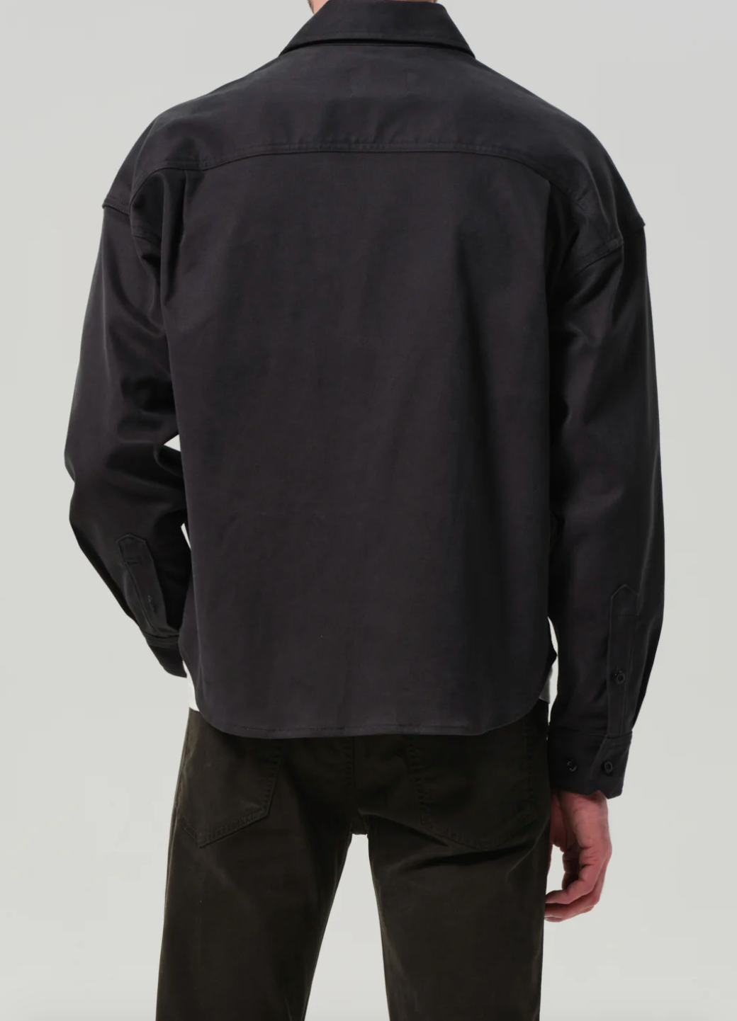 Shigoto Shirt Jacket in Grey Green