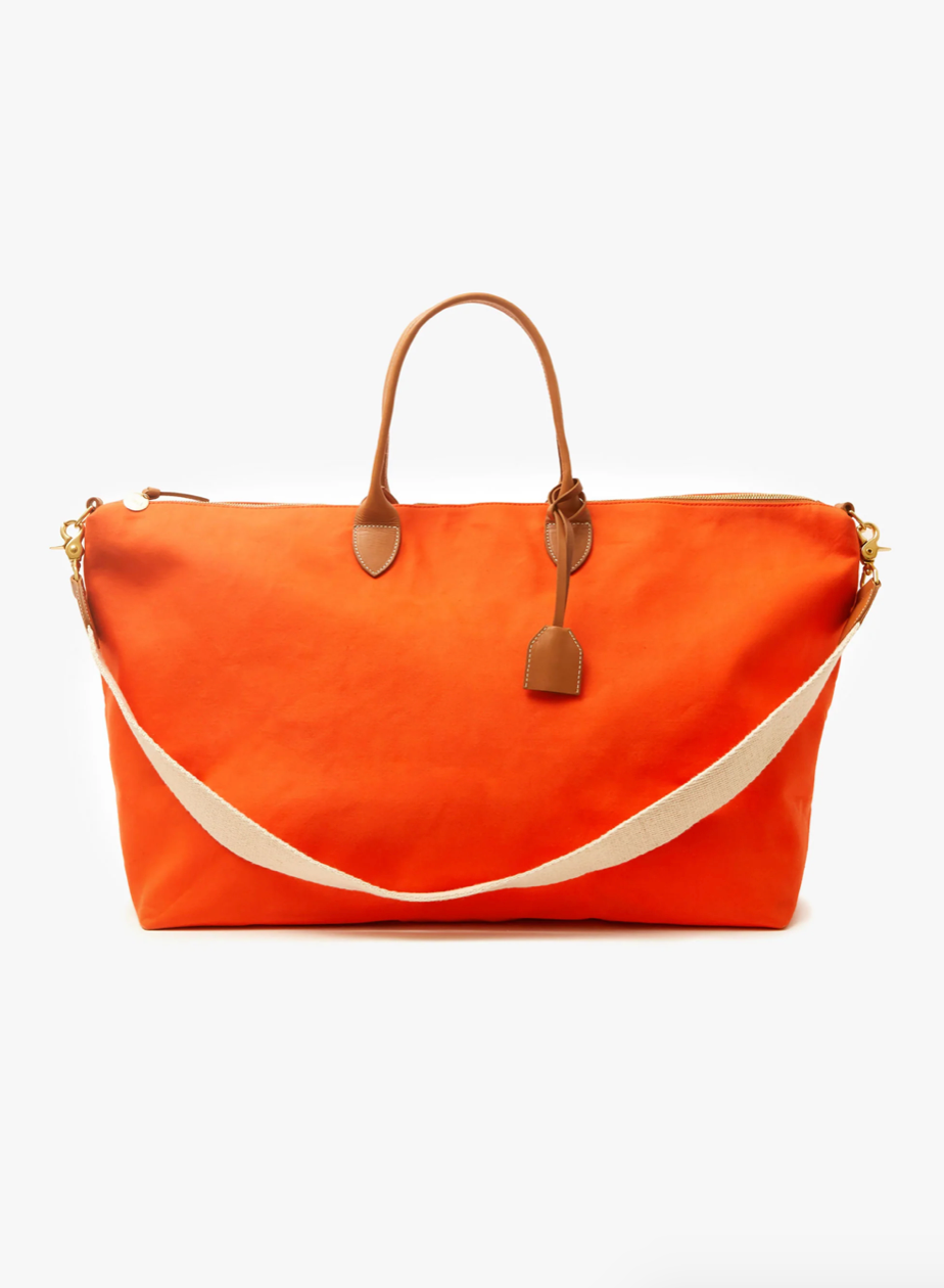 Canvas Weekender in Tangerine
