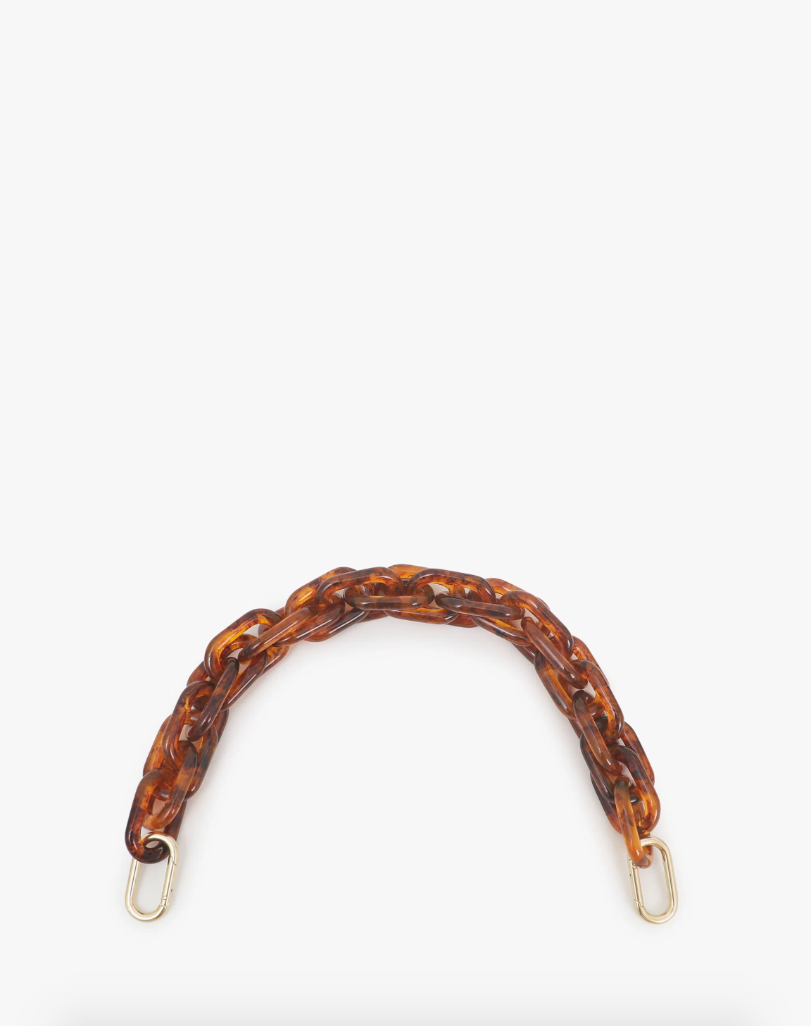 Shortie Bag Strap in Tortoise Resin