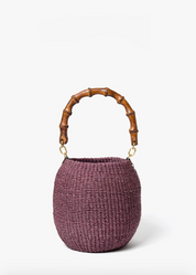 Straw Pot De Miel Bag in Plumingo