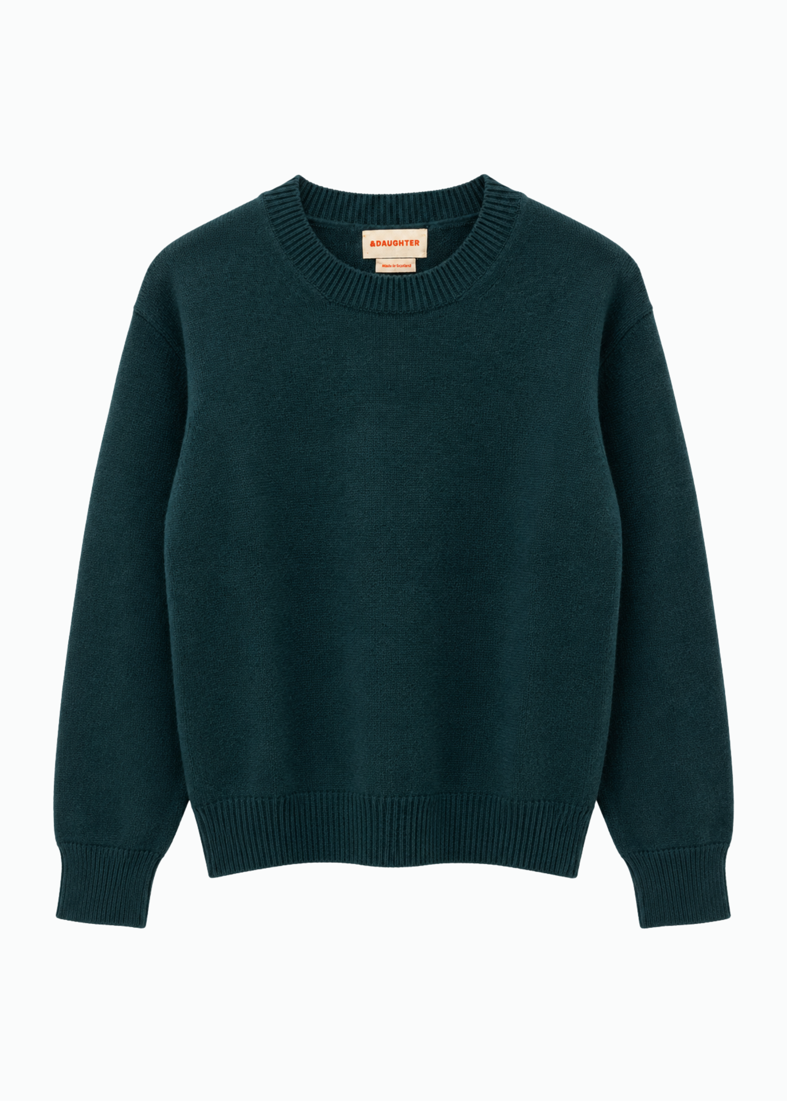 &Daughter womens Sligo Crewneck geelong lambswool sweater in Holly Green