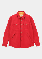 dehen 1920 mens Crissman Overshirt in Cardinal Red wool