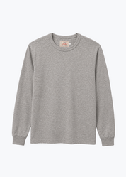 dehen 1920 Heavy Duty Long Sleeve Tee in Heather Grey