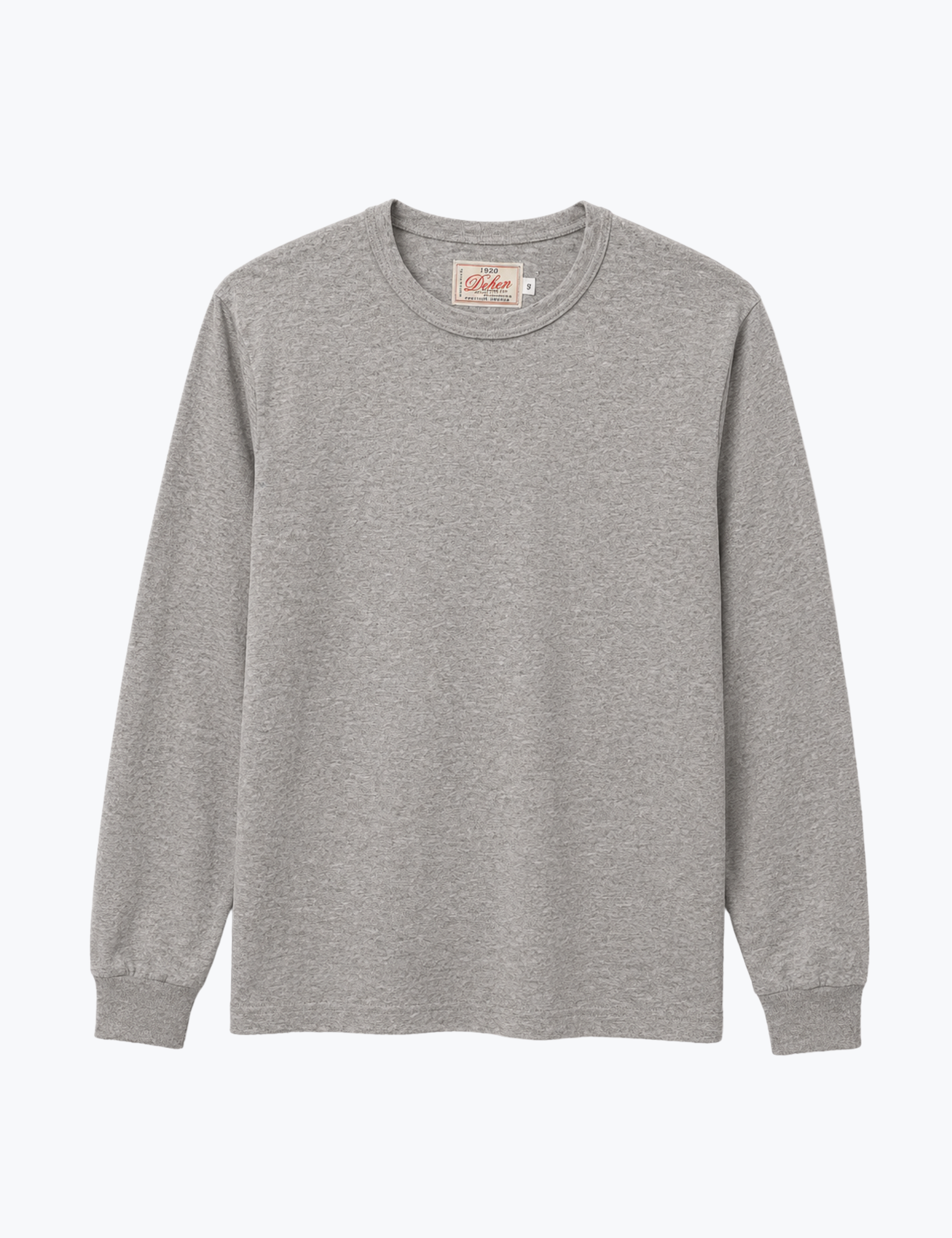 dehen 1920 Heavy Duty Long Sleeve Tee in Heather Grey