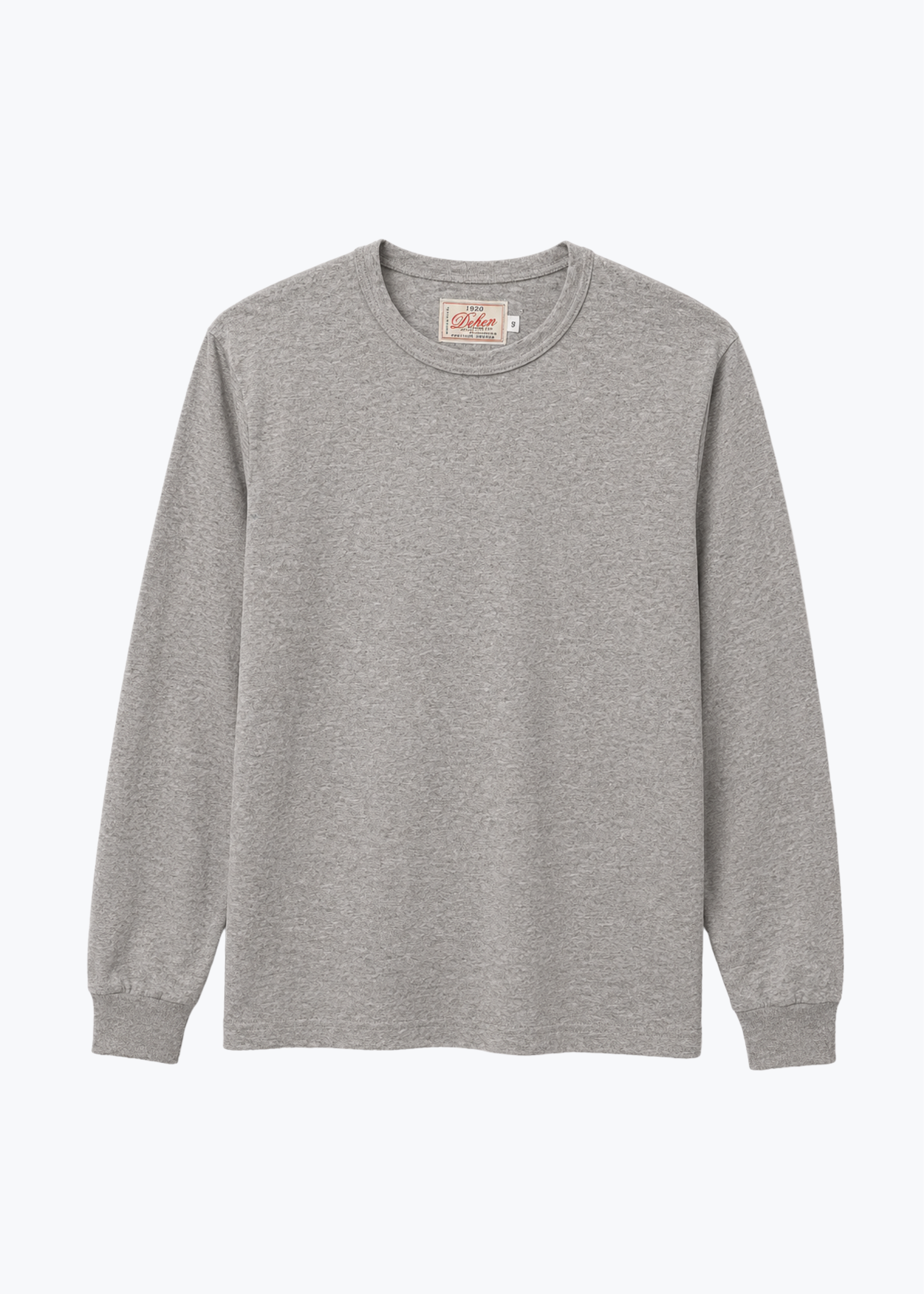 dehen 1920 Heavy Duty Long Sleeve Tee in Heather Grey