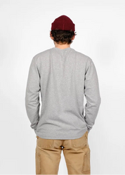 dehen 1920 Heavy Duty Long Sleeve Tee in Heather Grey