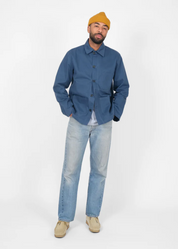 Woven Chore Coat in Mock Blue