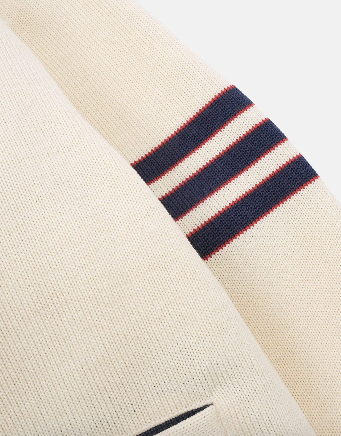 Slouchy Varsity Cardigan in Off White