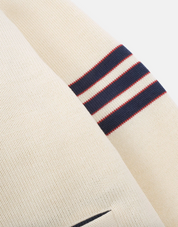 Slouchy Varsity Cardigan in Off White