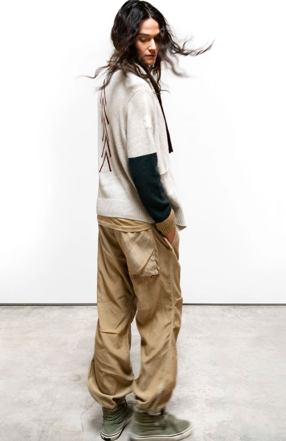 freecity womens Flap/Snap Satin Airjump Pants in Golden tan