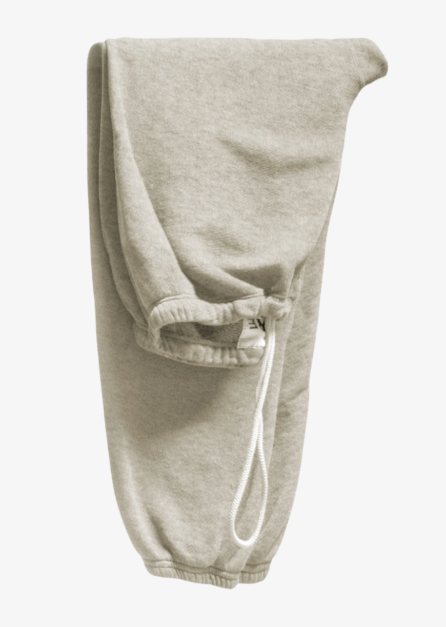freecity unisex Basic Goodness Light Terry Fluff OG Sweatpant in Heather Oats gray