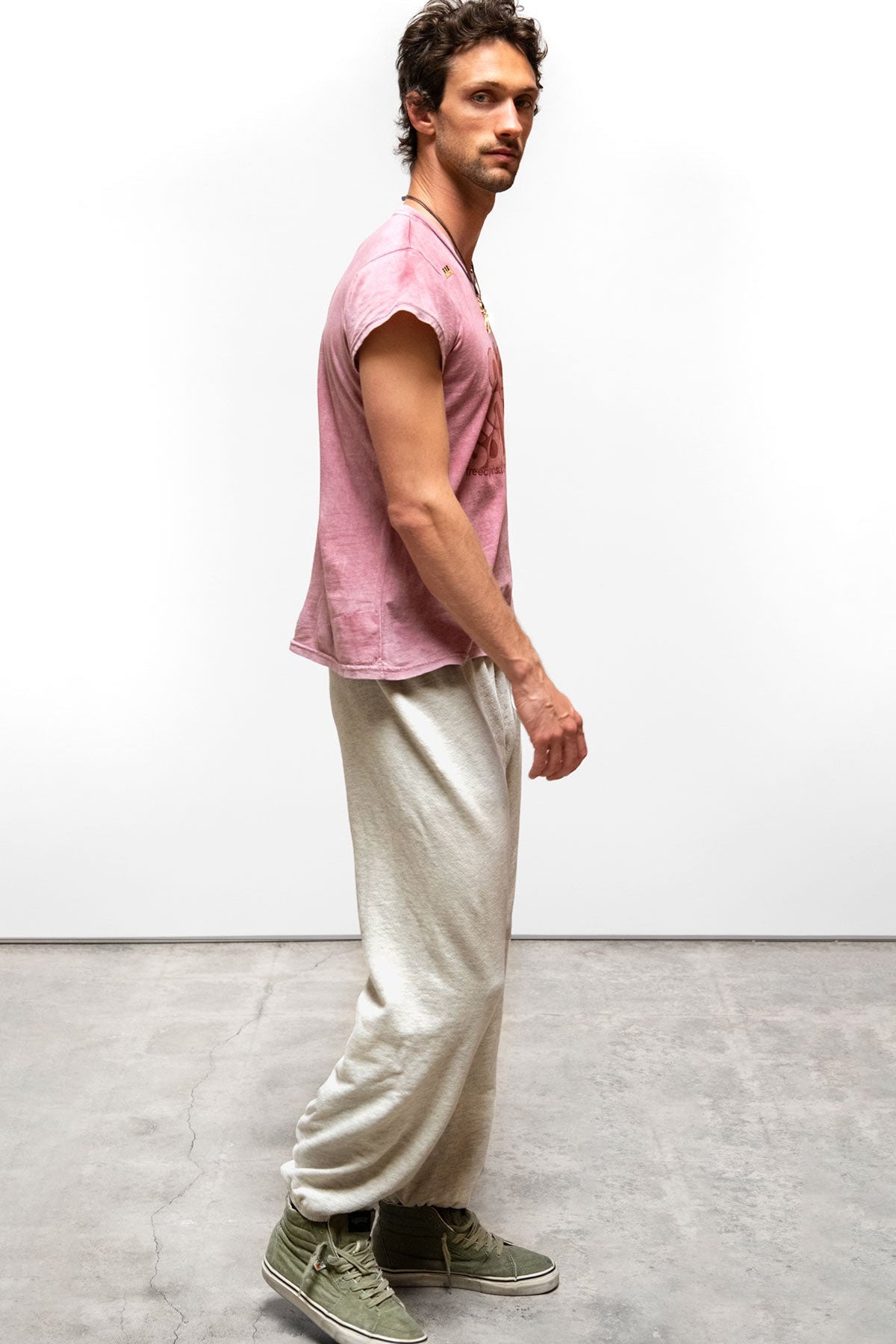 freecity unisex Basic Goodness Light Terry Fluff OG Sweatpant in Heather Oats gray