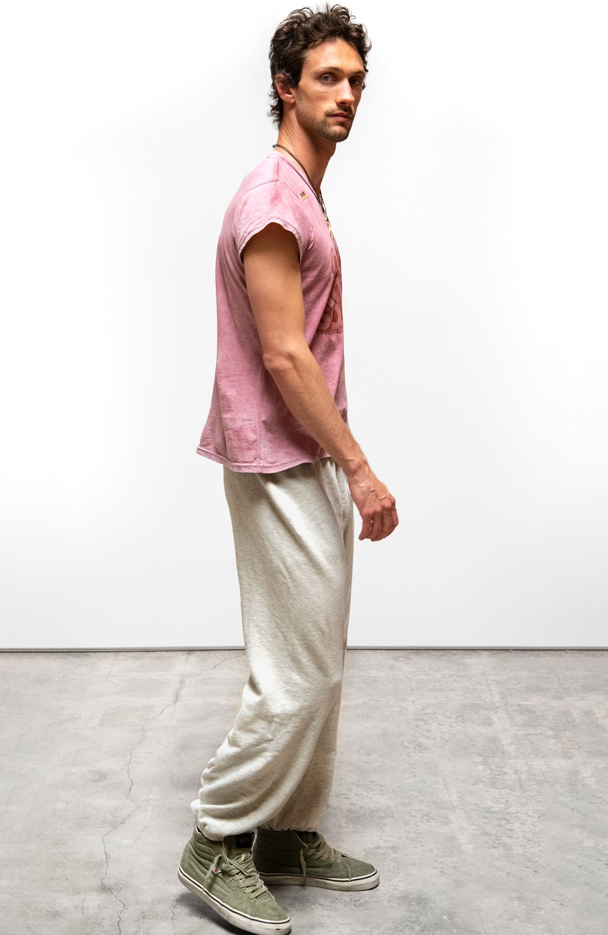 freecity unisex Basic Goodness Light Terry Fluff OG Sweatpant in Heather Oats gray