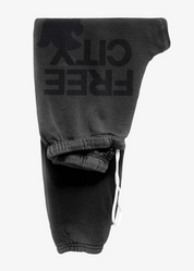 freecity unisex Flow Sweatpant in Volcano gray black