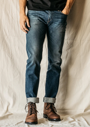 The Pen Slim Straight Rain 10.5oz Stretch Selvedge Denim Jeans