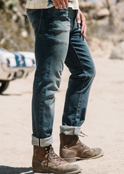 The Pen Slim Straight Rain 10.5oz Stretch Selvedge Denim Jeans