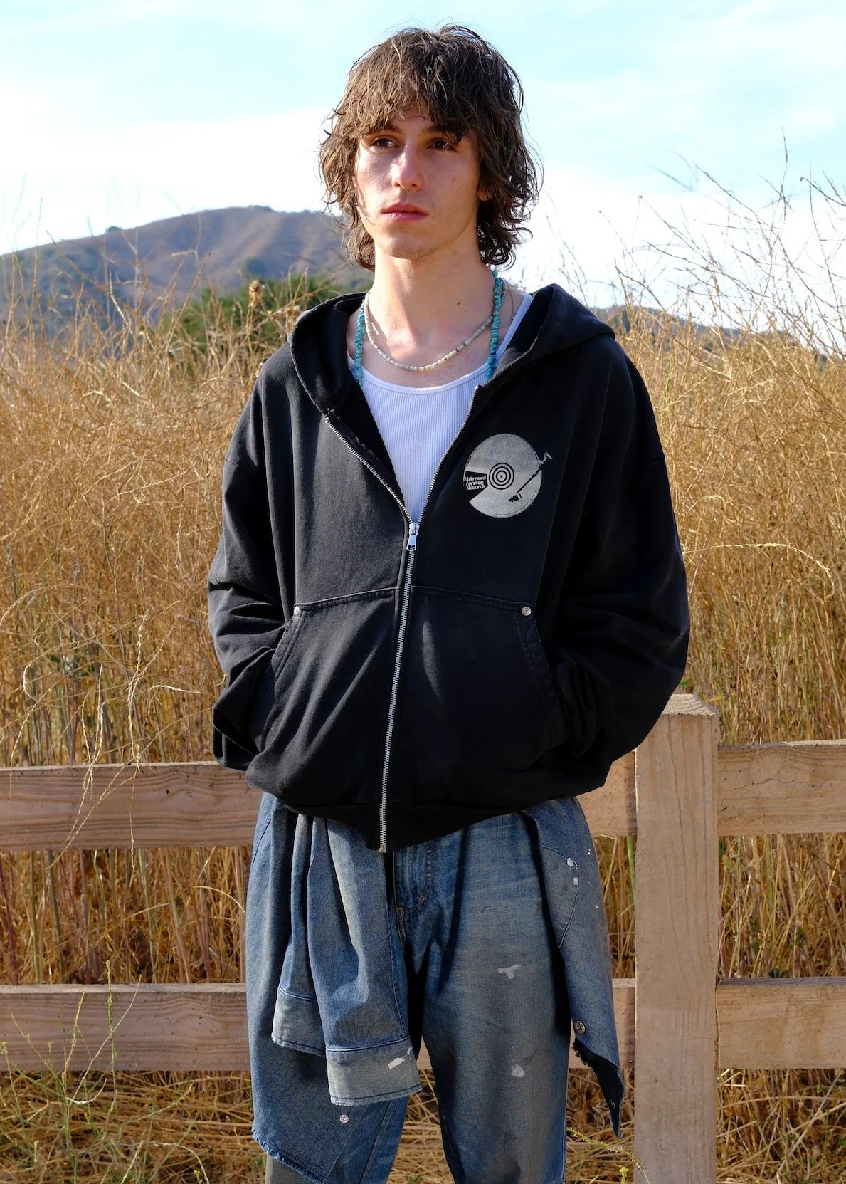 Record Zip-Up Hoodie