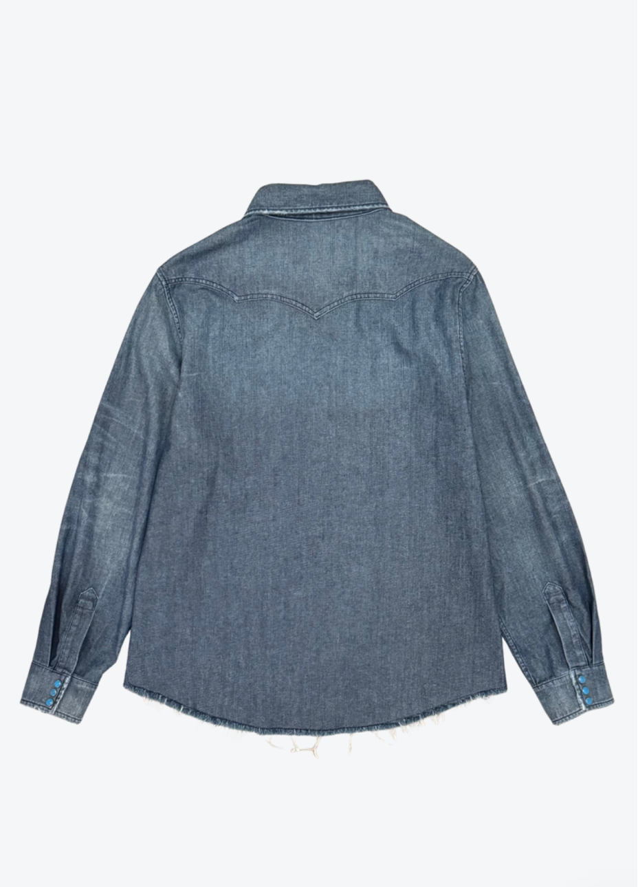 Western Denim Turquoise Shirt