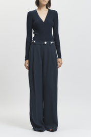 Solace Crepe Trouser, Navy