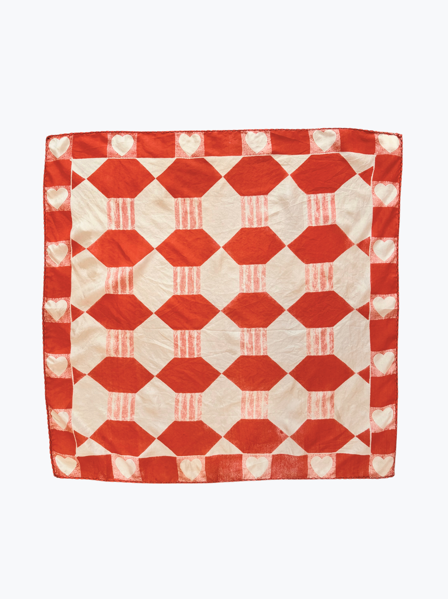 MONOSTEREO Heart Silk Scarf