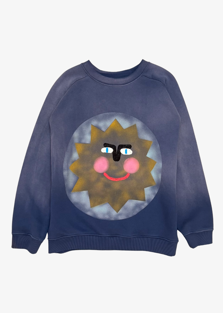 Winter Sun Sport Crew Sweatshirt in Deep Blue