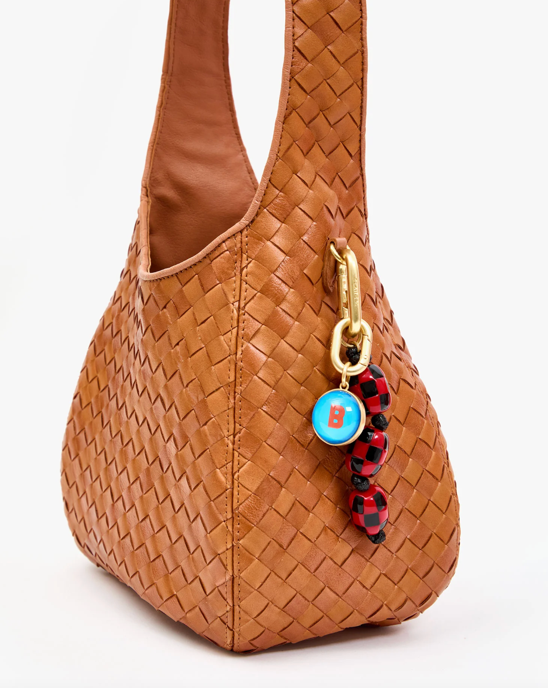 Petit Bando in Natural Woven Diagonal with charms