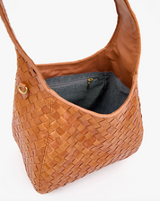 inside lining of Petit Bando in Natural Woven Diagonal