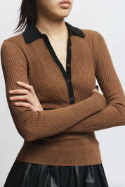 Cilian Rib Polo Sweater