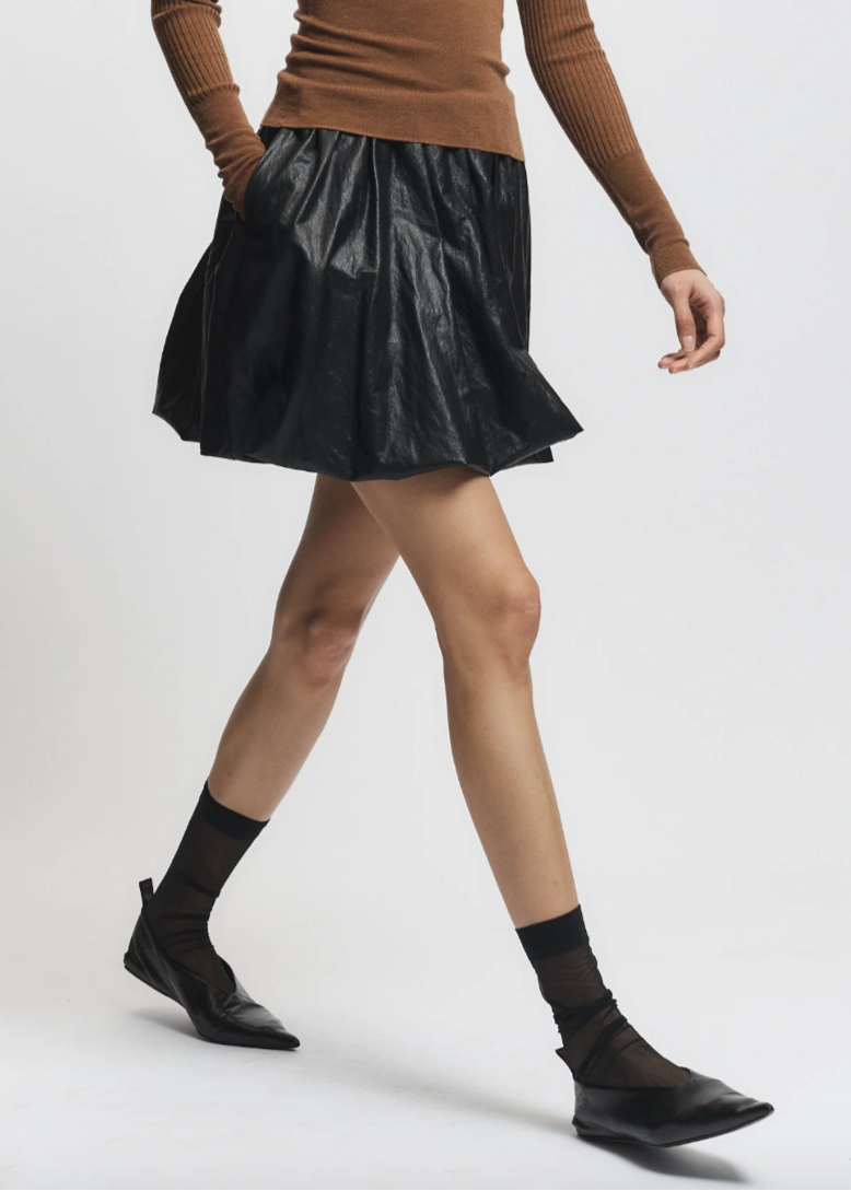 Sean Crinkled Twill Bubble Skirt