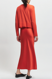 Talia Charmeuse Midi Skirt