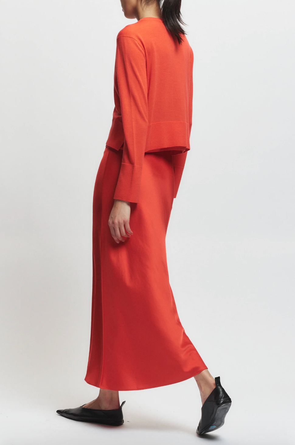Talia Charmeuse Midi Skirt