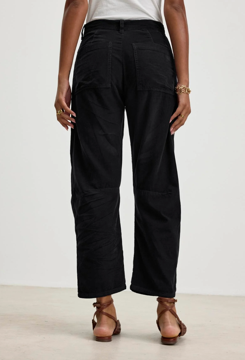 Sue Corduroy Pants in Black