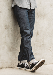 The Pen Slim Straight Indigo 12.5oz Raw Selvedge Denim Jeans